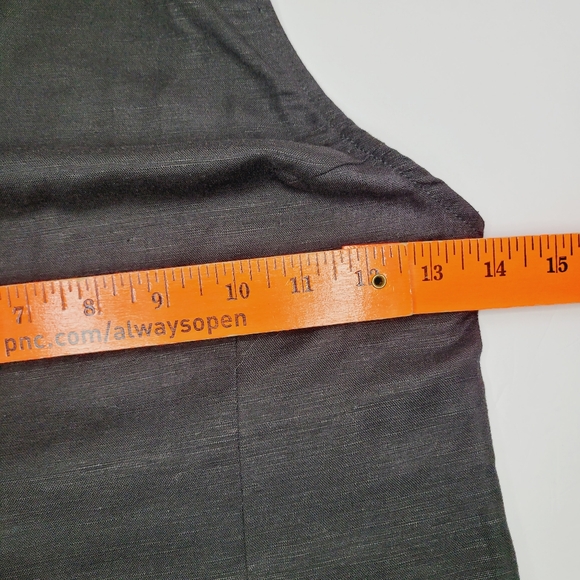 Lioness Halter Dress Linen Black Small GIZA Maxi Side Zipper Vaca Travel Resort - Picture 6 of 14